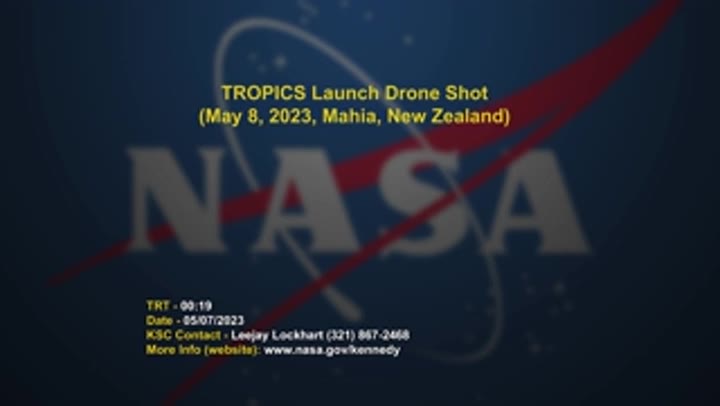 A real rocket-launch video frame.